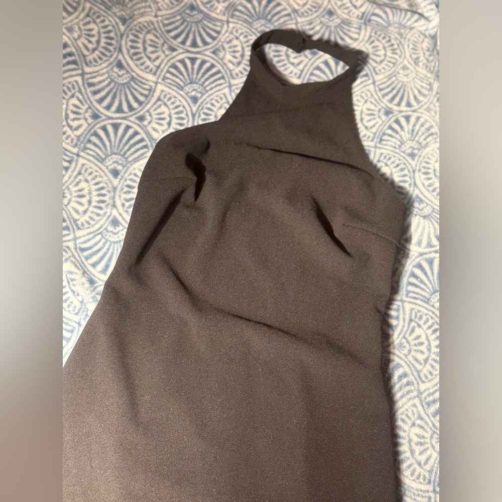 SHEIN Elegant Black Halter Dress-L